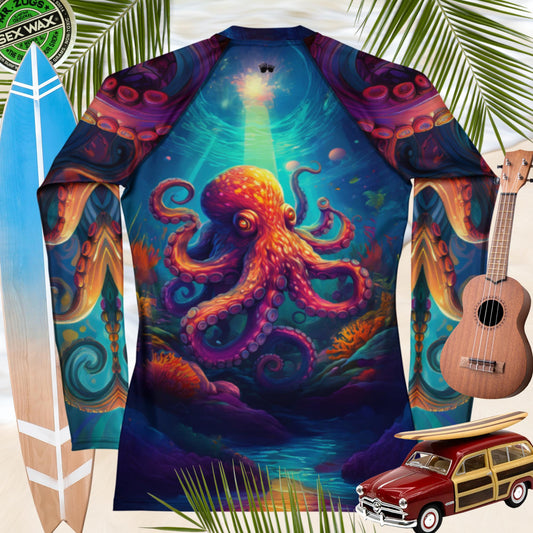 Psychedelic Octopus | Women's UPF 50+ Rash Guard Rash Guard