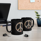 2 Seashell Peace Sign 11oz Coffee Mugs