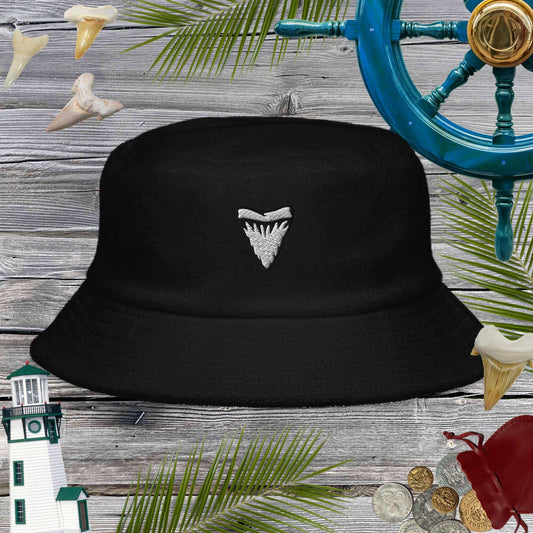 Shark Tooth Embroidery | Unstructured Terry Cloth Bucket Hat Bucket Hats