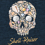 Shell Raiser | Long Sleeve Tee ☠️ Coastal Shell Skull ArtT-Shirt-Long-sleeve Comfort Colors 6014