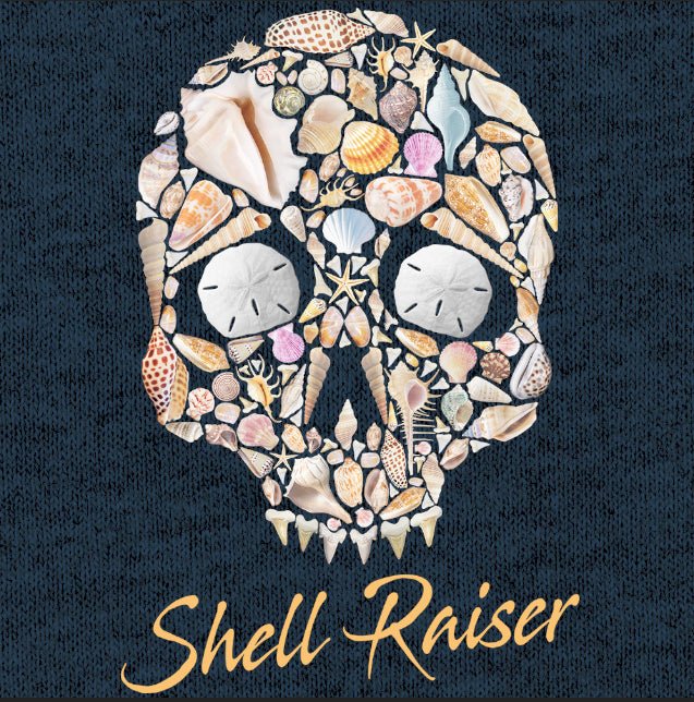 Shell Raiser | Long Sleeve Tee ☠️ Coastal Shell Skull ArtT-Shirt-Long-sleeve Comfort Colors 6014