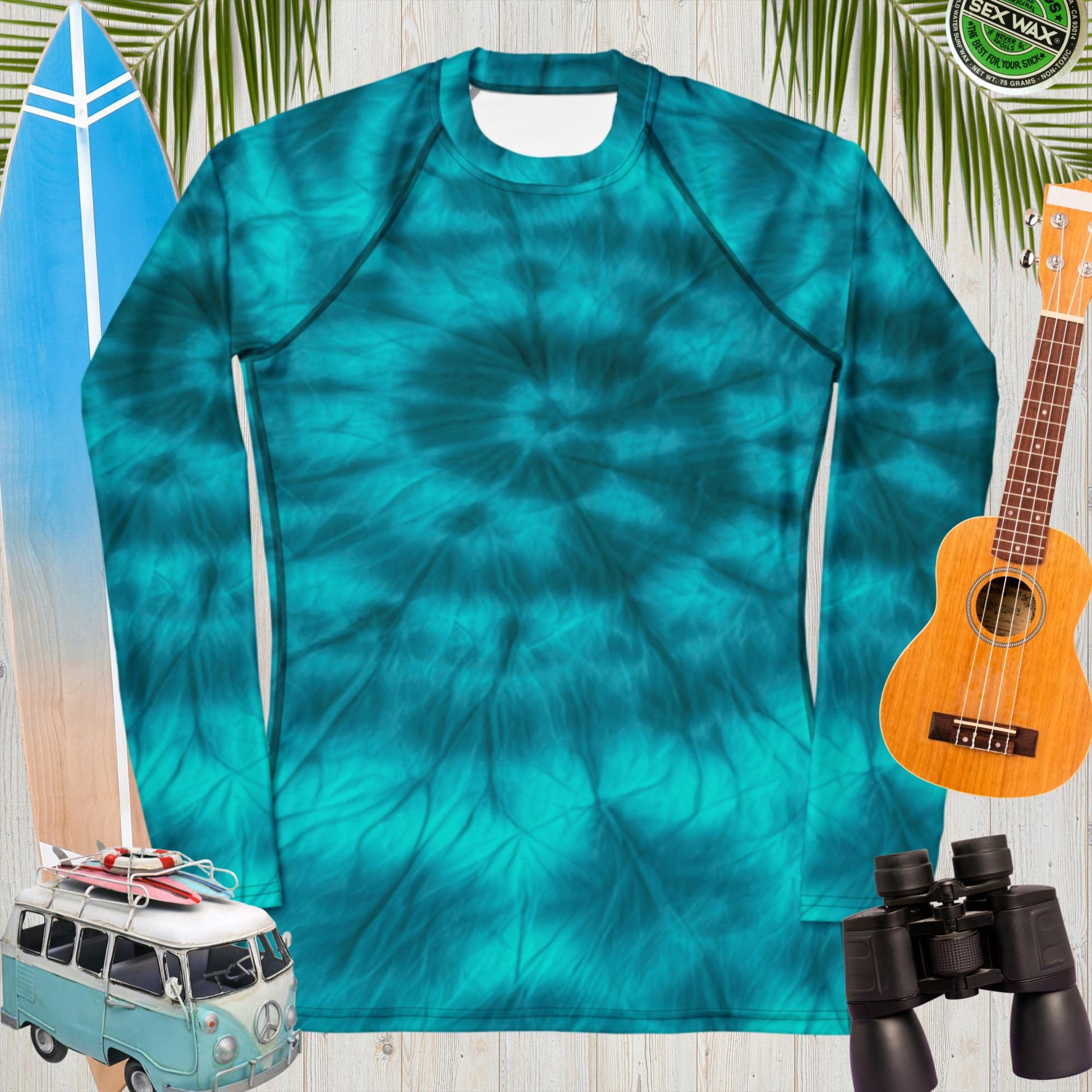 Spiral Tie Dye Sun Rashie | Women's UPF 50+ Rash Guards & Swim Shirts