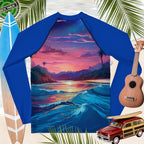 Rashguard | Island Lagoon Sunset Art | Teens Rash Guards & Swim Shirts