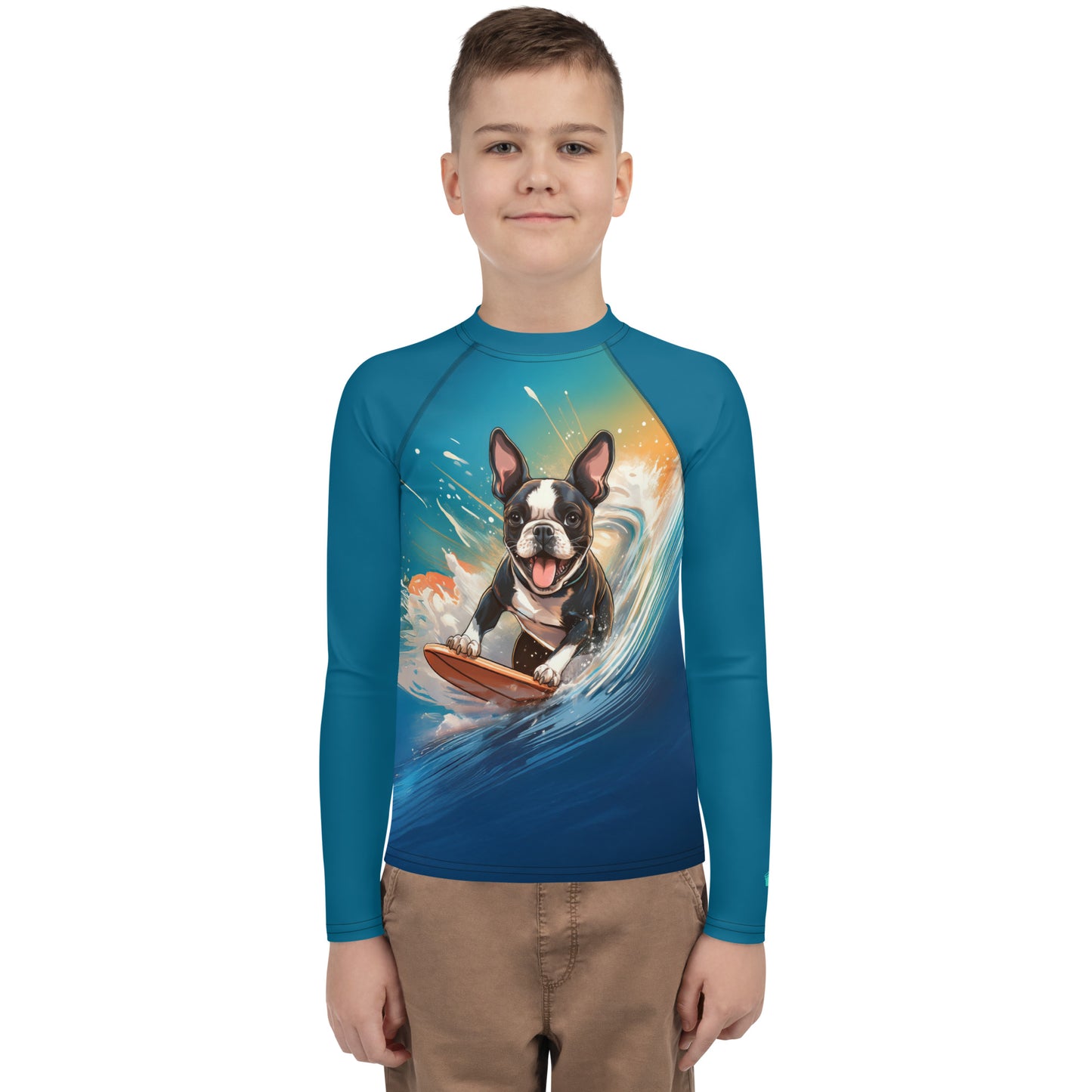 Surf Dog | Teen/Youth Sun Rashie | Hanging Eight 🤙 Rash Guards & Swim Shirts