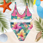 Tropical Floral Pattern | Sport bikiniClassic Bikinis