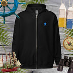 Unisex heavy blend zip hoodie | Embroidered Sea Turtle Hoodies