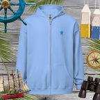 Unisex heavy blend zip hoodie | Embroidered Sea Turtle Hoodies