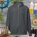 Unisex heavy blend zip hoodie | Embroidered Sea Turtle Hoodies