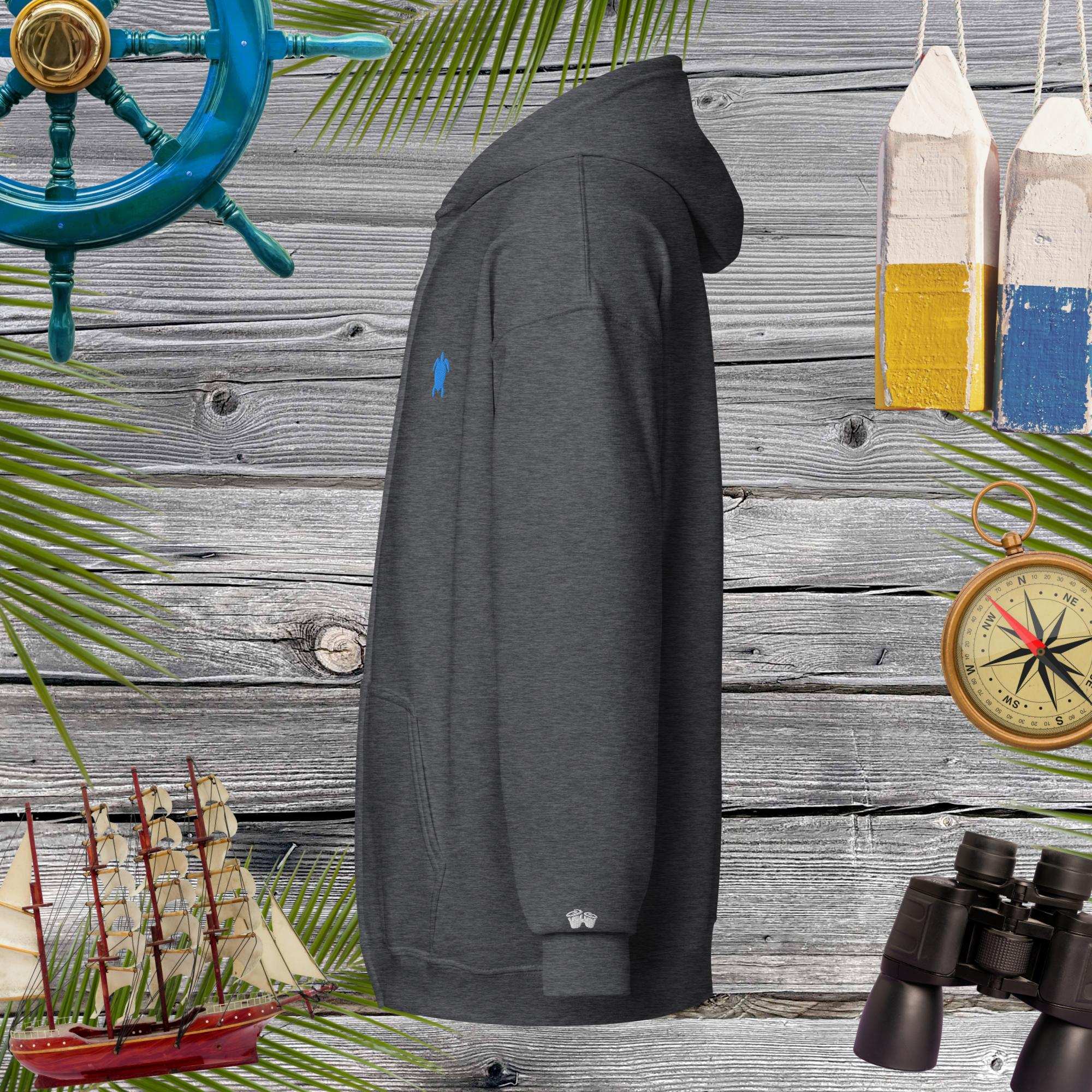 Unisex heavy blend zip hoodie | Embroidered Sea Turtle Hoodies