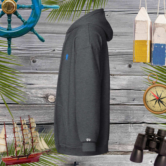 Unisex heavy blend zip hoodie | Embroidered Sea Turtle Hoodies