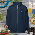 Unisex heavy blend zip hoodie | Embroidered Sea Turtle Hoodies