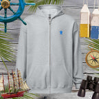 Unisex heavy blend zip hoodie | Embroidered Sea Turtle Hoodies