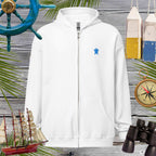 Unisex heavy blend zip hoodie | Embroidered Sea Turtle Hoodies