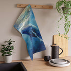 Whale Art | Cotton Tea Towel Hanging on a wall