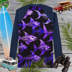 Wicked Fish Bones | Adult Rashie for Men | UPF 50+ Rash Guard