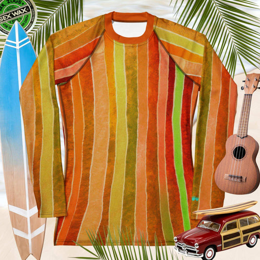 Orange Rashie | Women's Retro Rash Guard 🤙 Rash Guards & Swim Shirts