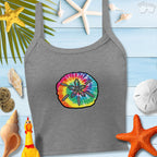 Women’s micro-rib tank top | Sand Dollar Beach Print Tank Tops