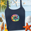 Women’s micro-rib tank top | Sand Dollar Beach Print Tank Tops