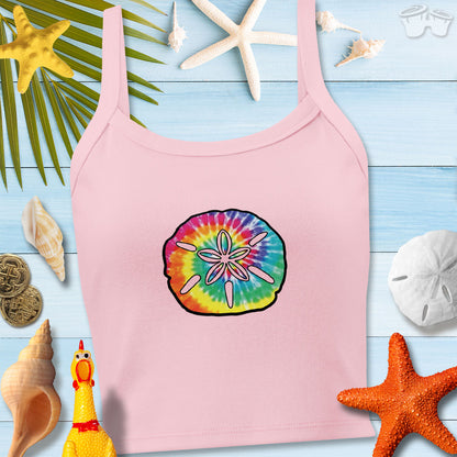 Women’s micro-rib tank top | Sand Dollar Beach Print Tank Tops