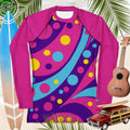 Pink Rashie | Hot Pink Abstract Art | Women's Rashguard UPF 50+ Rash Guards & Swim Shirts