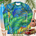 Women's UPF 50+ Rash Guard | Palm Tree Pattern Rash Guards & Swim Shirts