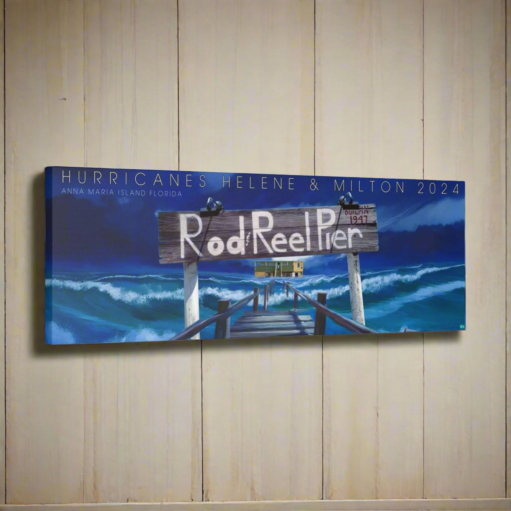 Wrapped Canvas - Historic Rod & Reel Pier Fundraiser Print. Prints