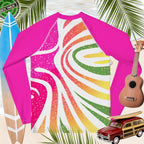Youth Rash Guard | Coral Abstract Art | Sun Rashie Rash Guards & Swim Shirts