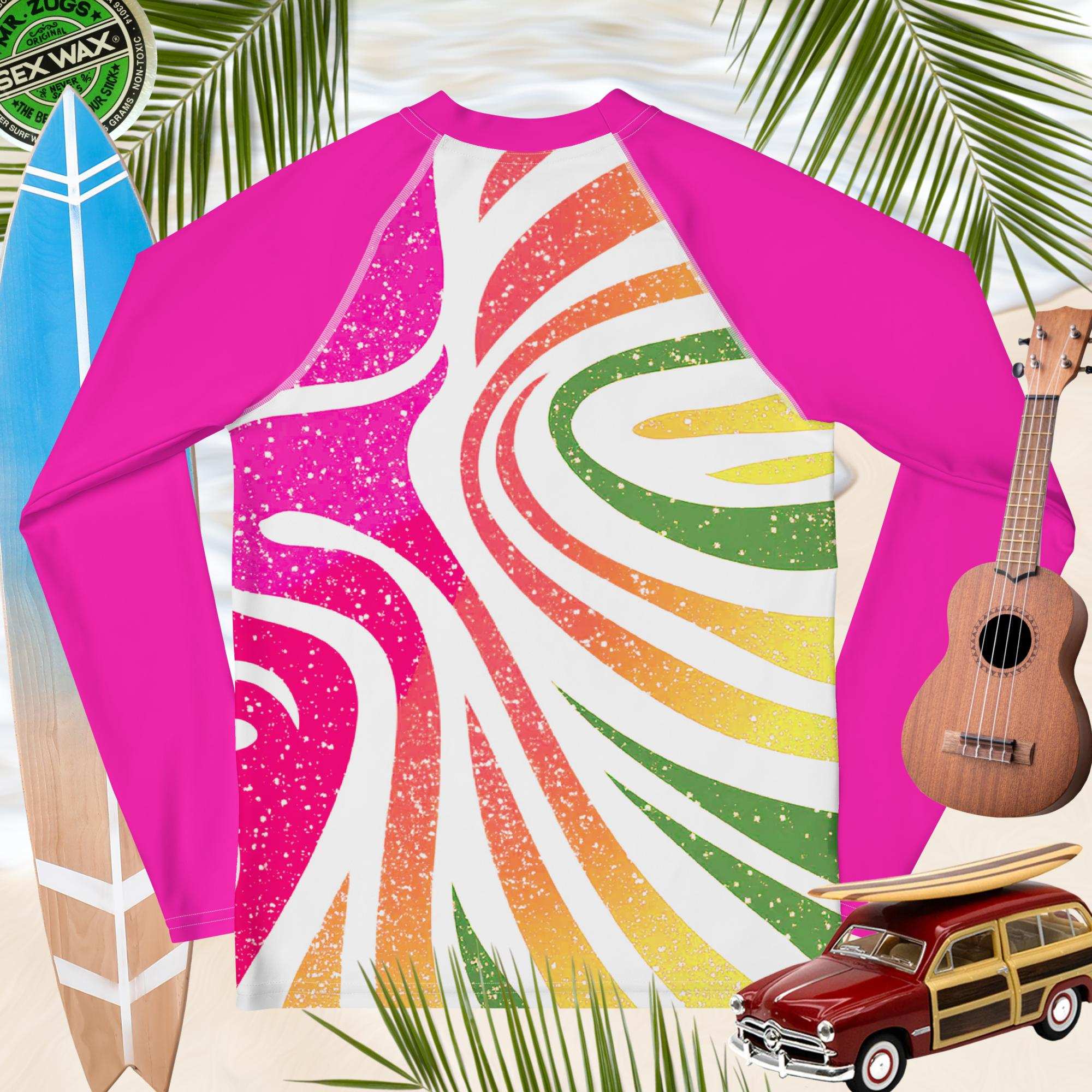 Youth Rash Guard | Coral Abstract Art | Sun Rashie Rash Guards & Swim Shirts